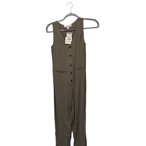 Monteau Olive Sleeveless Jumpsuit